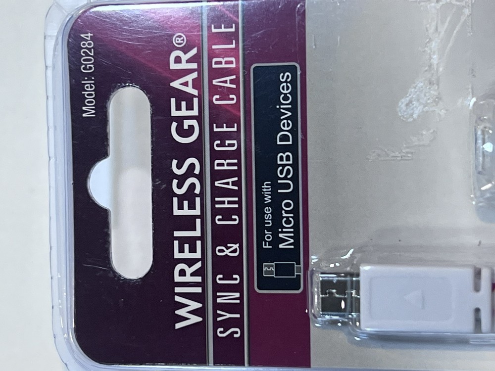 Wireless Gear Sync & Charge Cables 4ft For Use with Micro USB Devices