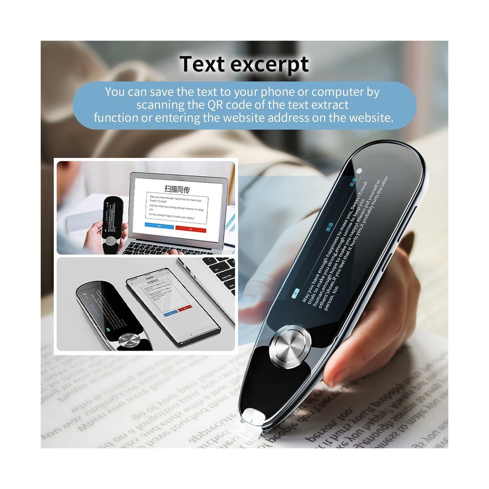 Translator Pen, Scanner Reader Pen 112 Languages OCR Digital Scanning Transla...
