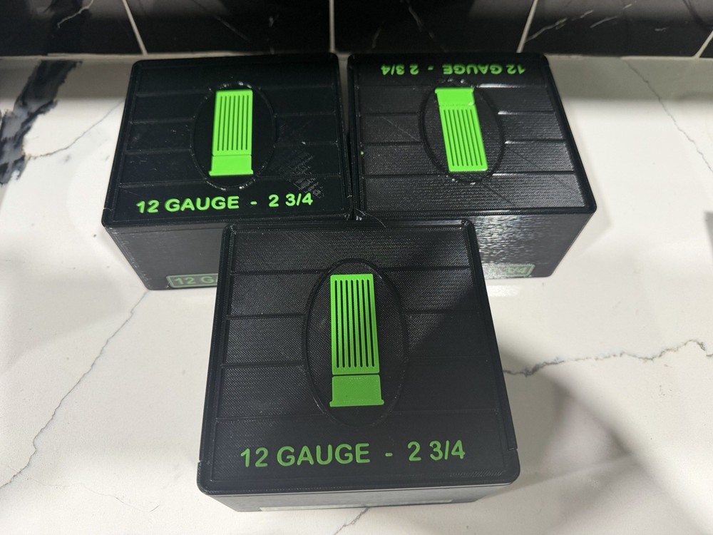 12ga 2 3/4 Shotgun Shell Storage Box Case - 25rd Round - Multiple (3X)