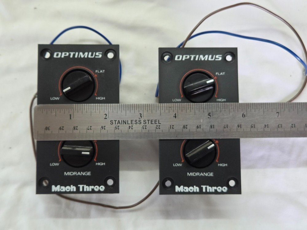 Optimus Mach Three Speaker L-Pad Control Panel Pair – Midrange & High Frequency