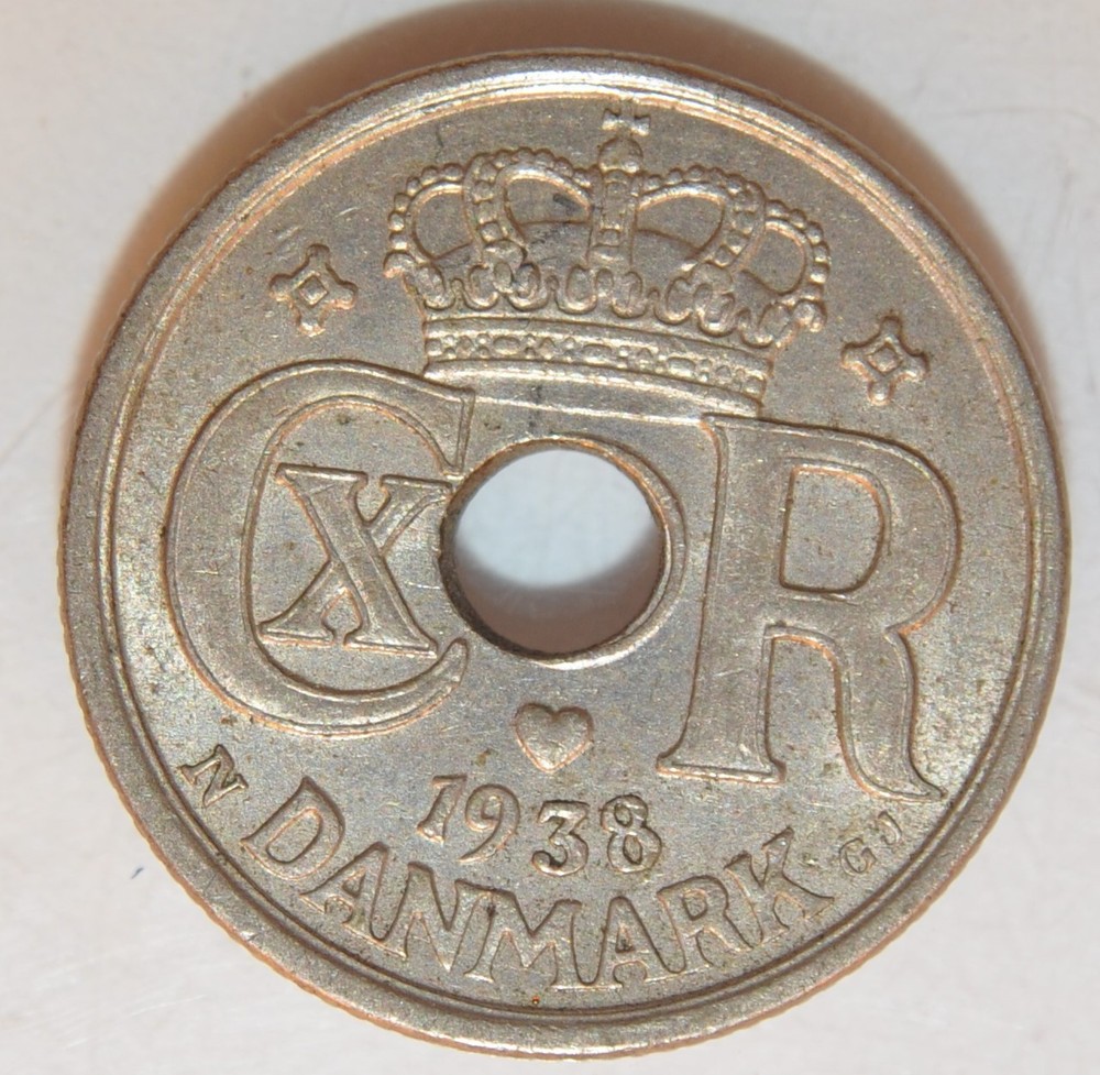 1938  ten ore Denmark coin