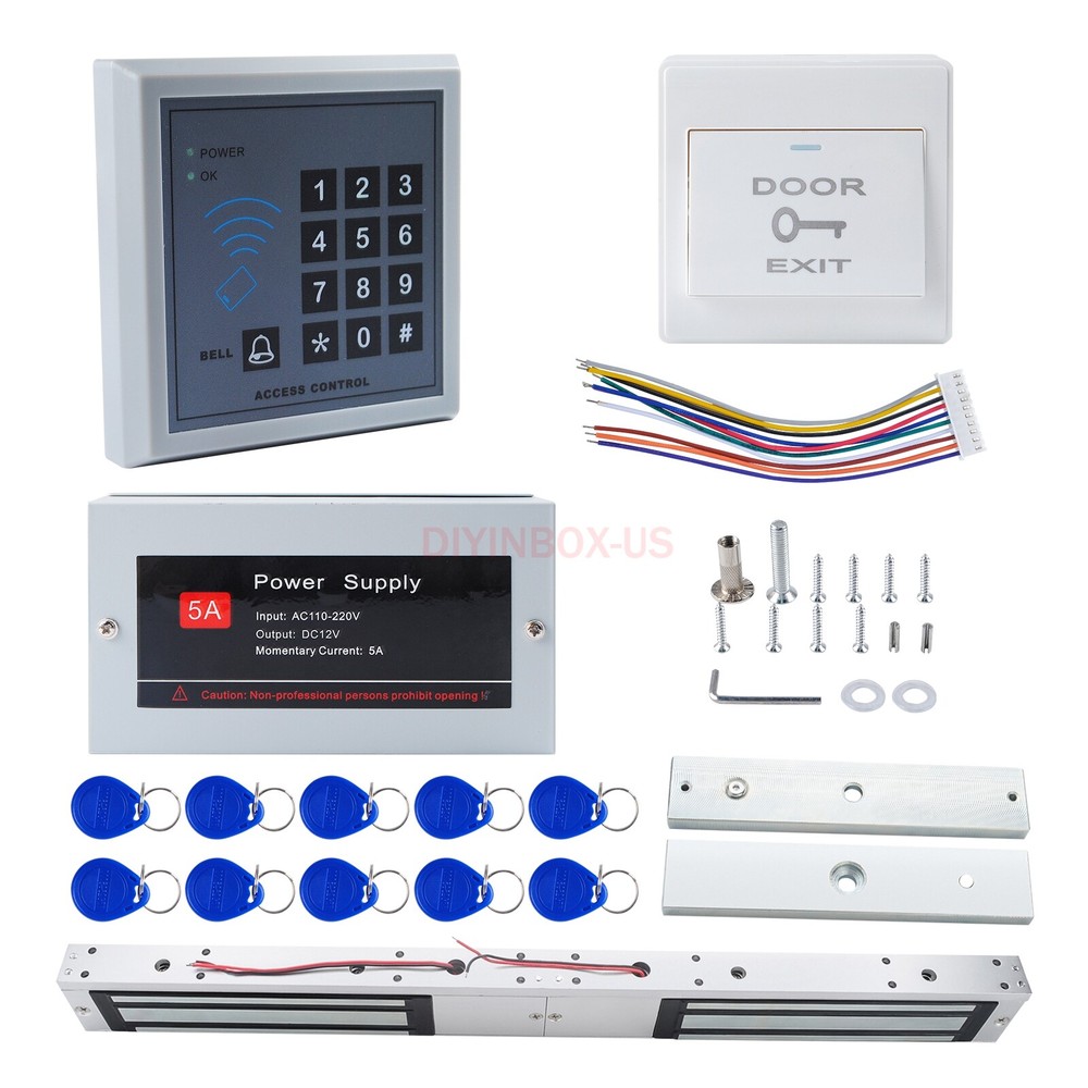RFID Door Entry Security Access Control System Kit Set Magnetic Electronic Lock