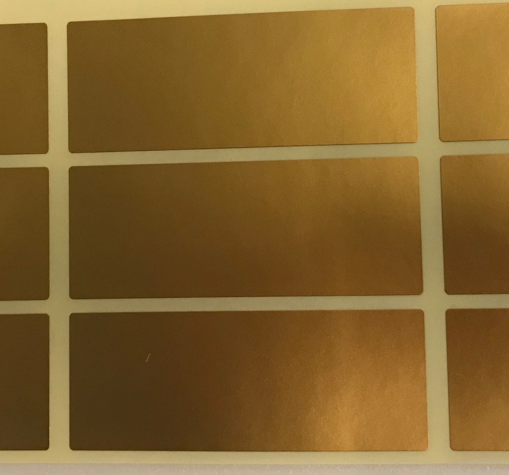 Large - Gold - 30 x 78mm Colour Code Rectangles / Folder / Box Sticky Labels