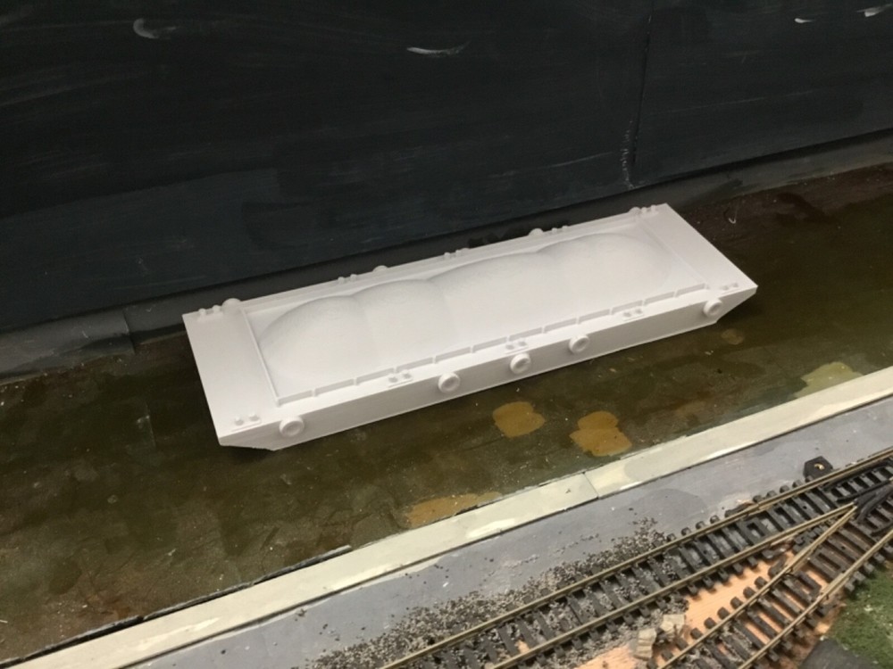 N scale Open top barge with load 3-D PRINT UNPAINTED