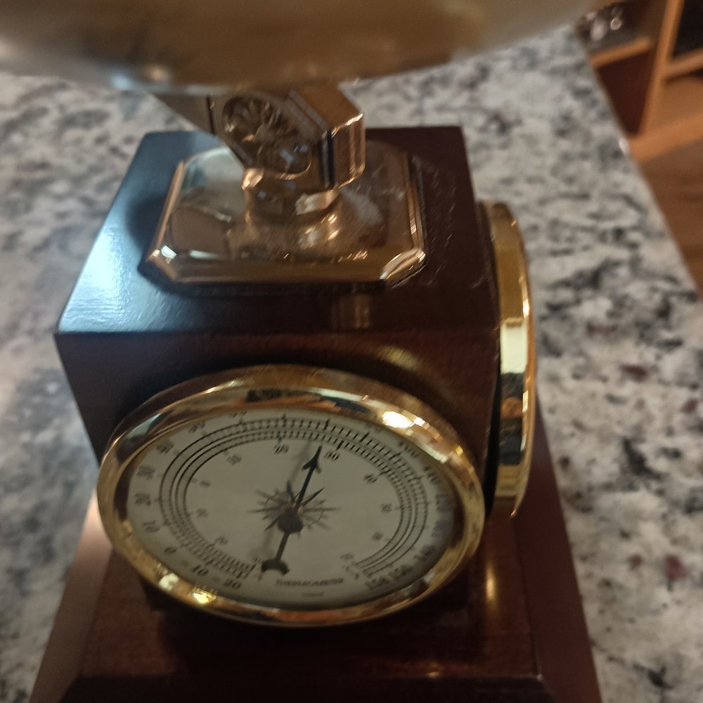 REPLOGLE 9" GLOBE WITH THERMOMETER, BAROMETER, HYDROMETER