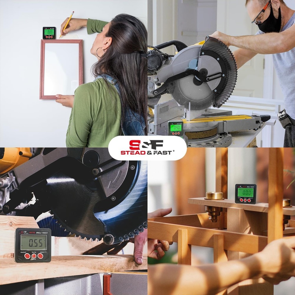 Magnetic Digital Angle Finder - Backlight Display