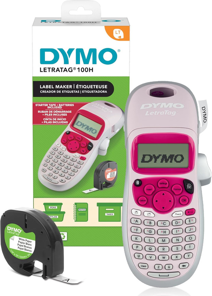 Letratag LT-100H Handheld Aesthetic Label Maker, ABC Keyboard Label Printer with