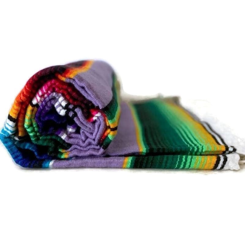 Lilac Mexican Sarape Blanket