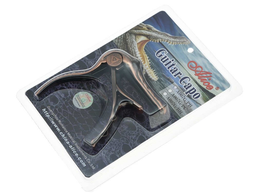 Red Bronze Guitar Capo Crocodile Shape Guitar Quick Release Trigger Key Clamp!