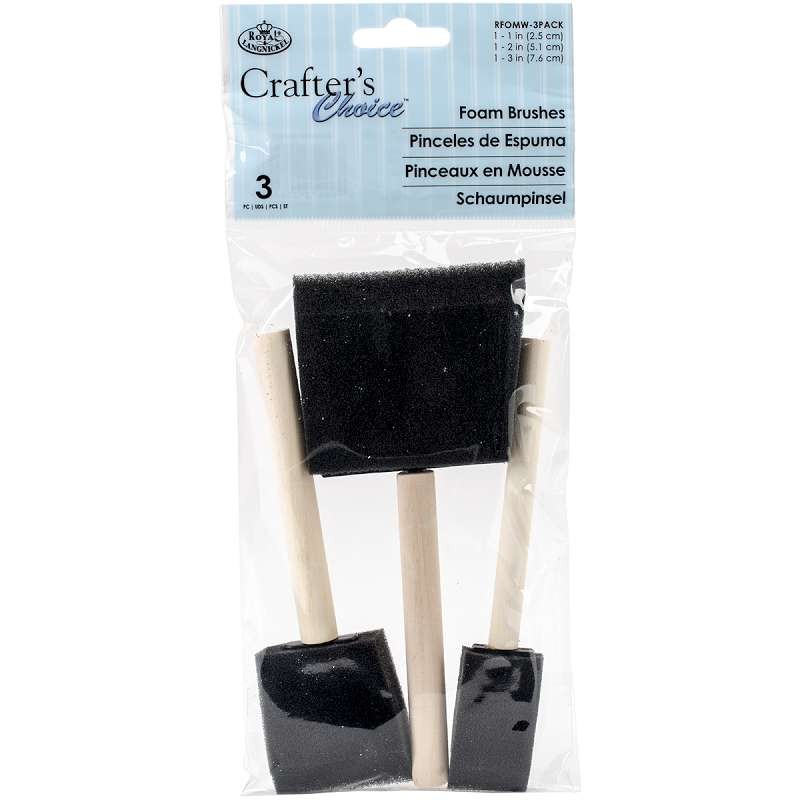 Foam Brushes 3/Pkg 1", 2" & 3" Widths