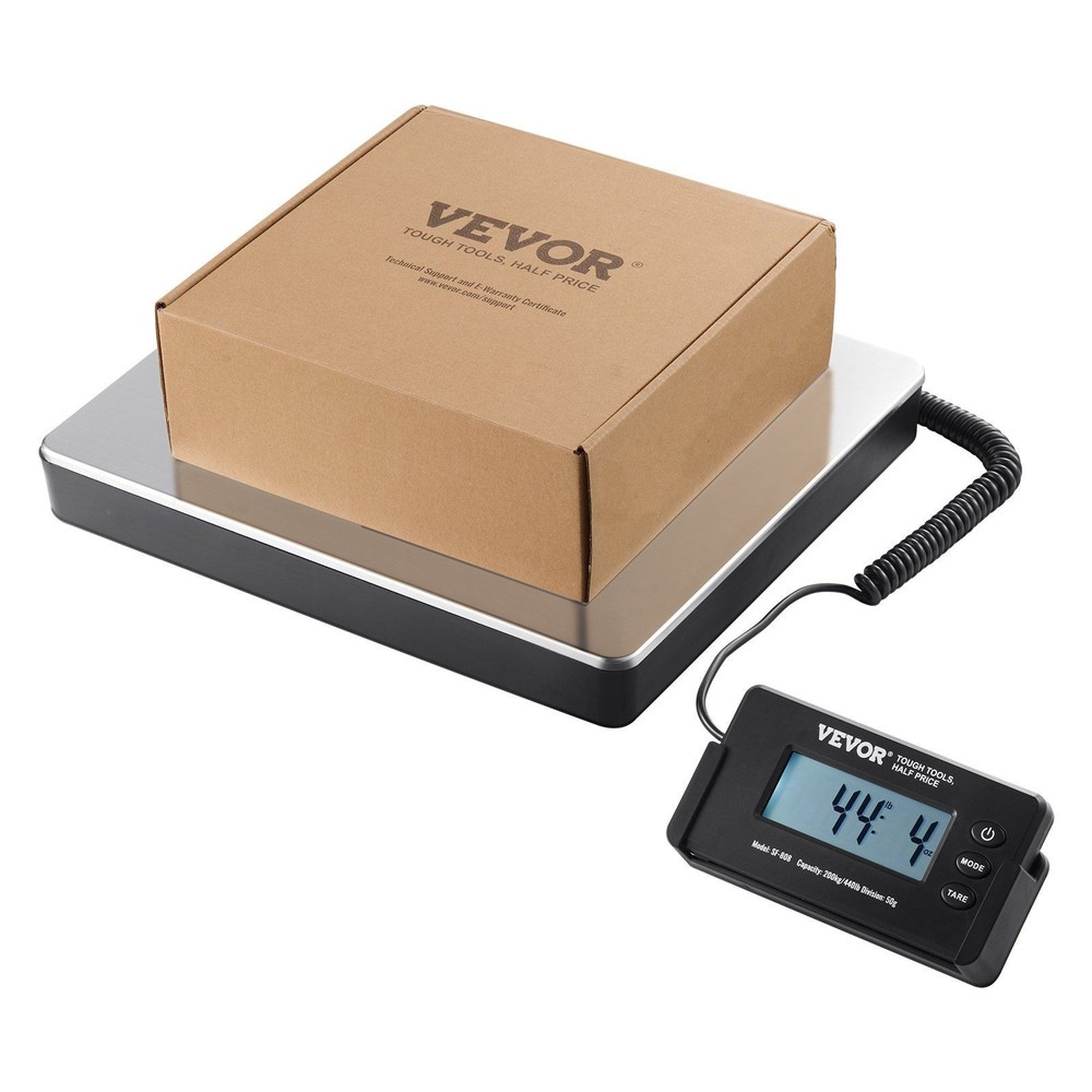 440lb portable package scale stainless steel body tare timer function