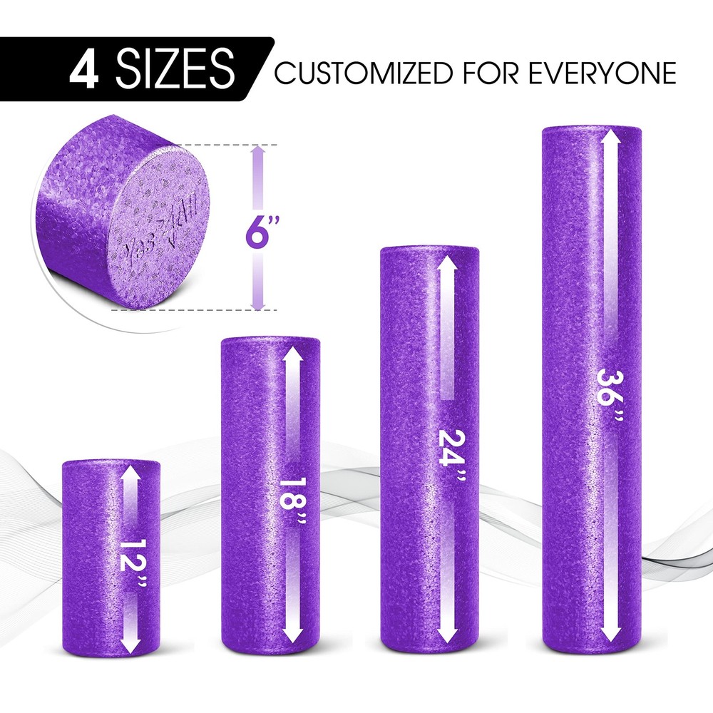 Yes4All High-Density EPP Round Back Roller Foam, Exercise Foam Roller for Yog...