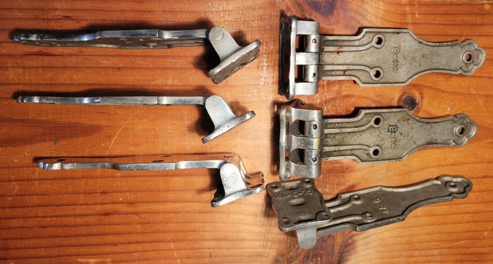 7 Large Ice Box Hinges Chrome Off Set Hinge