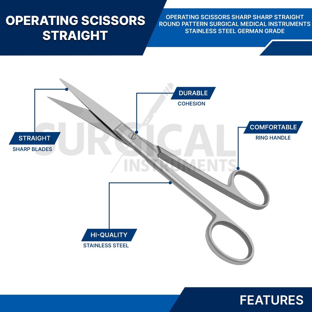 Surgical Medical Operating Scissors Round Pattern Instruments German Grade