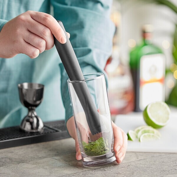 USA SELLER BLACK  BAR MUDDLER WOOD 8" FREE SHIPPING US ONLY