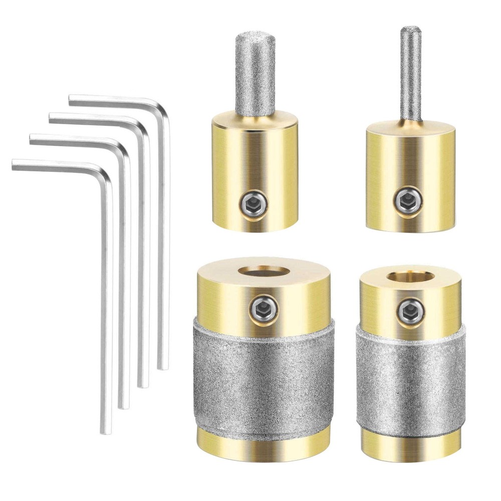 4PCS Diamond Grinder Bits for Stained Glass, Replacement Drilling Shaping Set