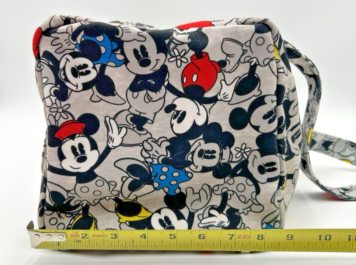Disney Mickey & Minnie Mouse Gray Multicolor All Over Print Weekender Duffel Bag