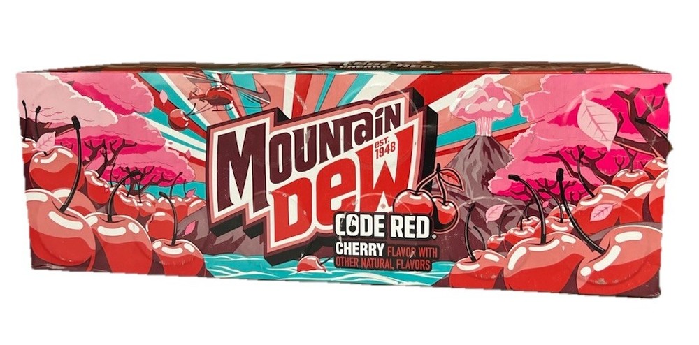 Mountain Dew Code Red Cherry Soda 12 Pack Mtn Dew