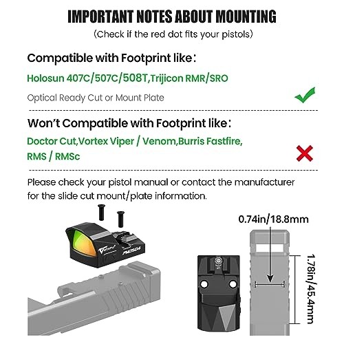 VOTATU PMD504-R MULTIPLE RETICLE RED DOT SIGHT - BLACK