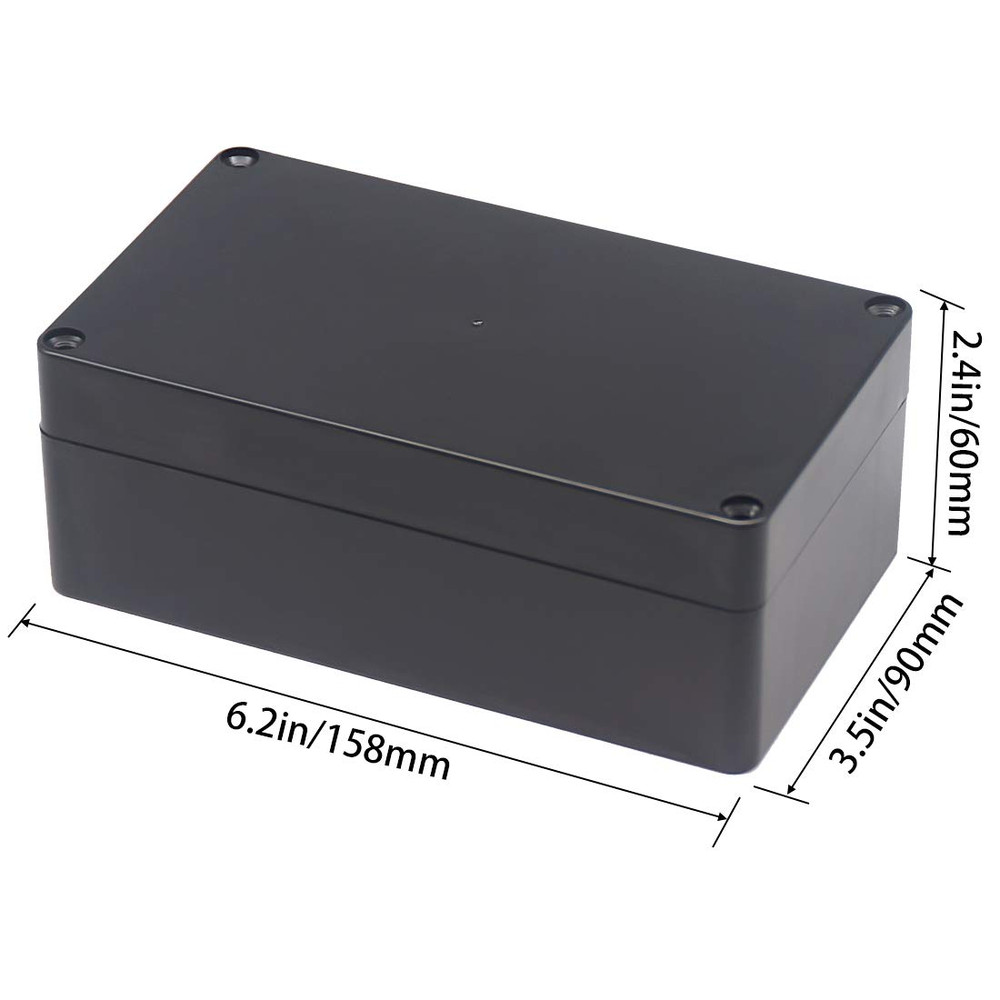 Zulkit Waterproof Plastic Project Box ABS IP65 Enclosure Black