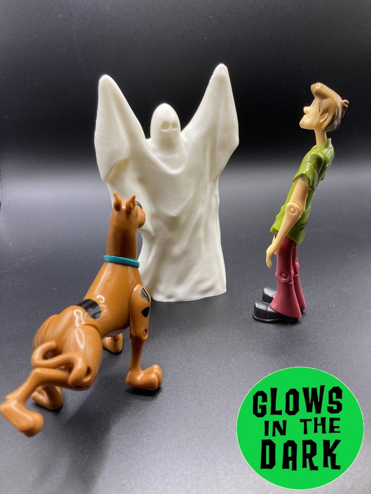 3D Printed:  5'' Scooby Doo Ghost Villain Figure (Glows in the Dark)