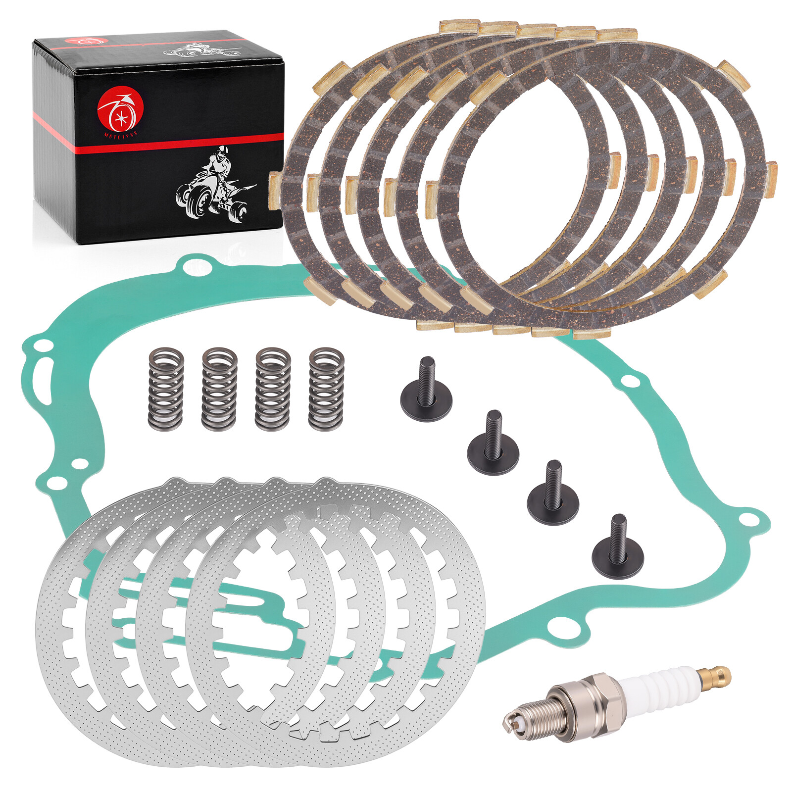Heavy Duty Clutch Kit w/Gasket Spring for Yamaha TTR125 TTR125E TTR125L TTR125LE