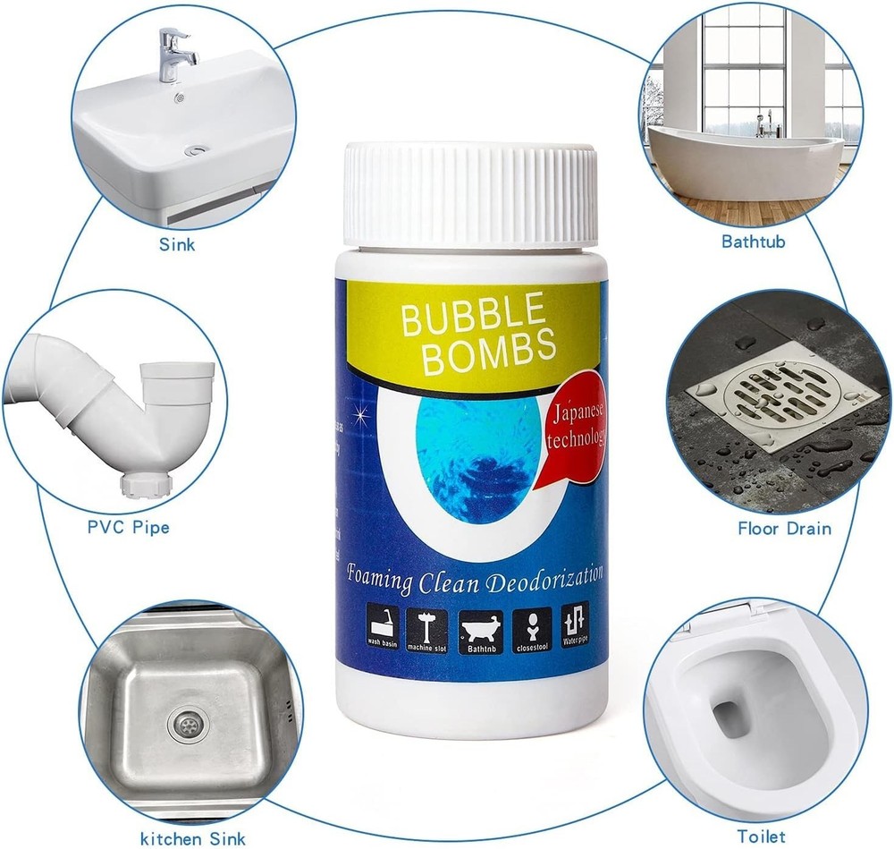 Powerful Magic Bubble Bombs Drain Cleaner - 2 Pack for Instant Clog Elimination