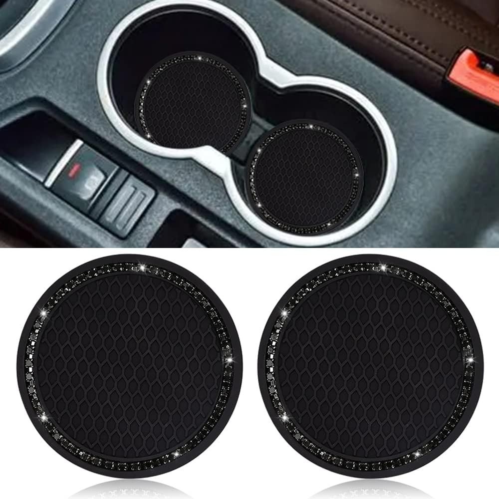 Car Cup Holder Coaster, 2 Pack Universal Bling Vehicle Insert 2.75" Diameter,...
