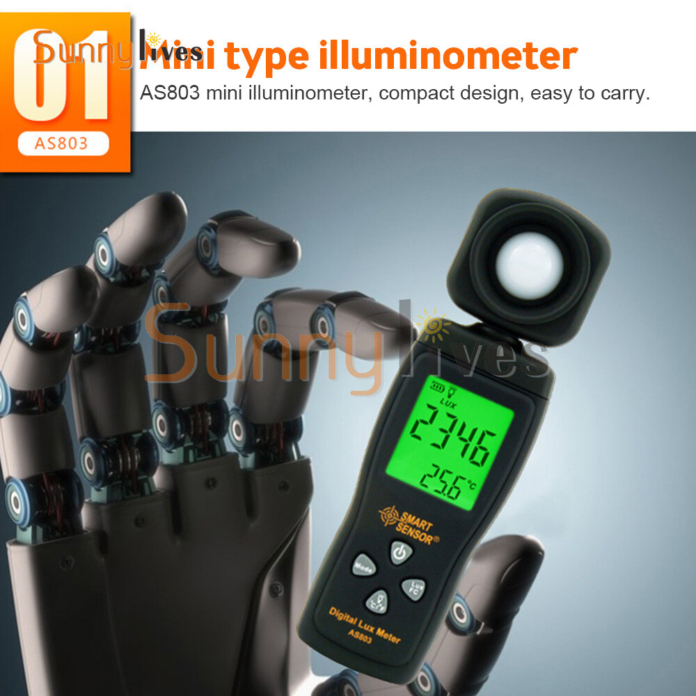 Digital Luxmeter Light Meter Illuminance Meter Handheld Ambient Photometer US