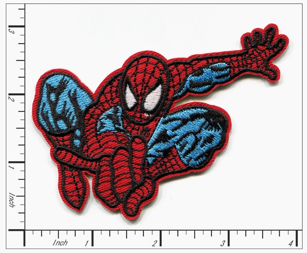 Spider-Man Action Pose Embroidered Iron on Patch – Superhero Comic Style