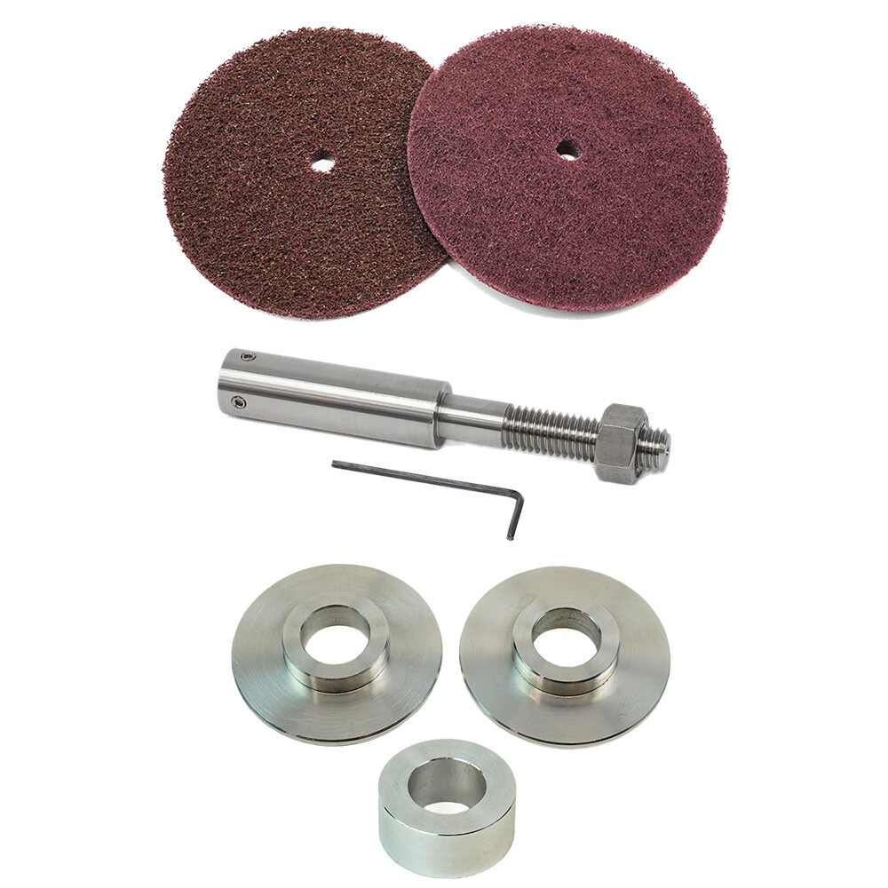 8" Bench Grinder Conversion Kit | Shaft Extension Buffer Polishing Buffing Pads