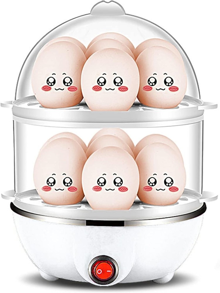 Electric Egg Boiler, 2-Layer Egg Cooker 14 Eggs Auto Power Off for Kitchen Home