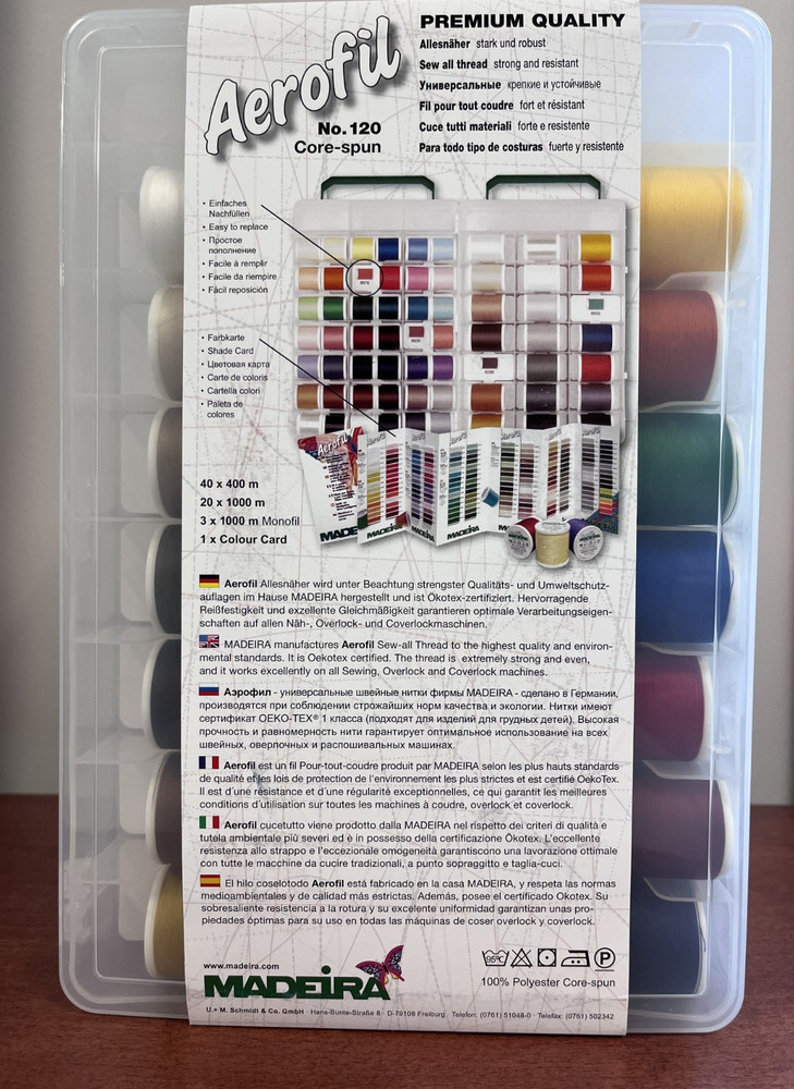 Madeira Quilt thread kit, new, 63 spools, Aerofil thread