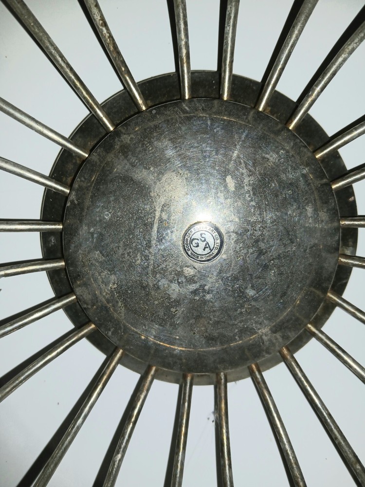 GODINGER Silver Plate Fruit Bowl Basket grapes/leaves/vines