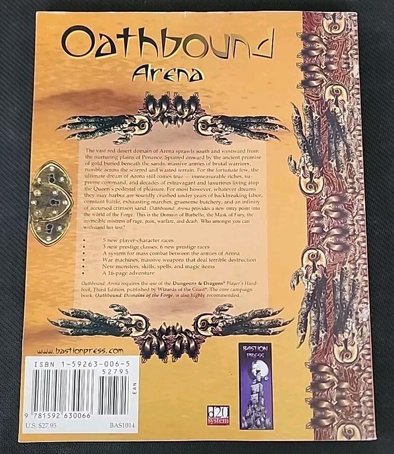 Oathbound: Arena RPG Sourcebook - Bastion Press 2003 - Dungeons & Dragons 3E