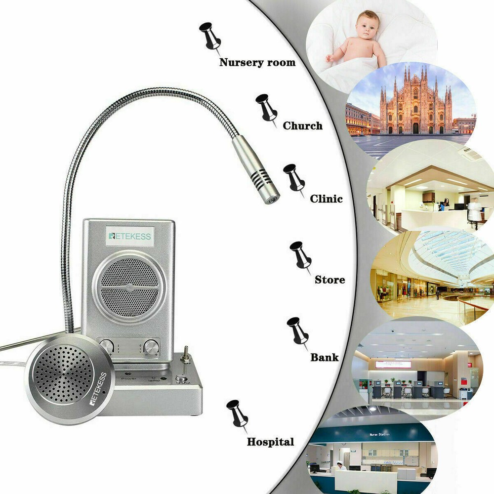 Retekess TW102 Windows Intercom System Speaker Counter School Medical Center