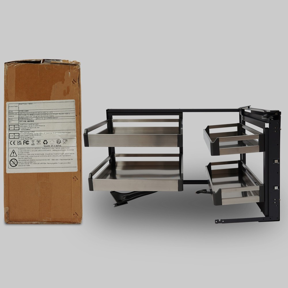 Blind Corner Cabinet Pull-Out Small Space Organizer Kitchen Swivel Storage Shelf