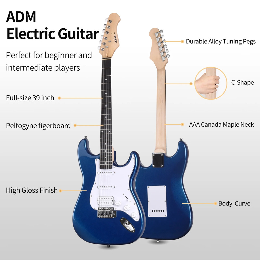 Beginner Electric Guitar Complete Kit with Portable Amp