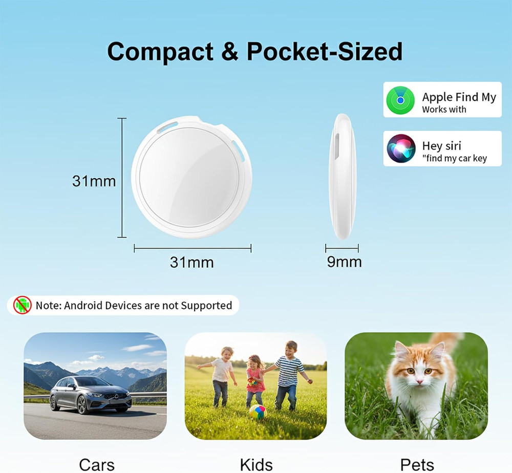 Mini GPS Tracker - Apple Find My No Monthly Fee