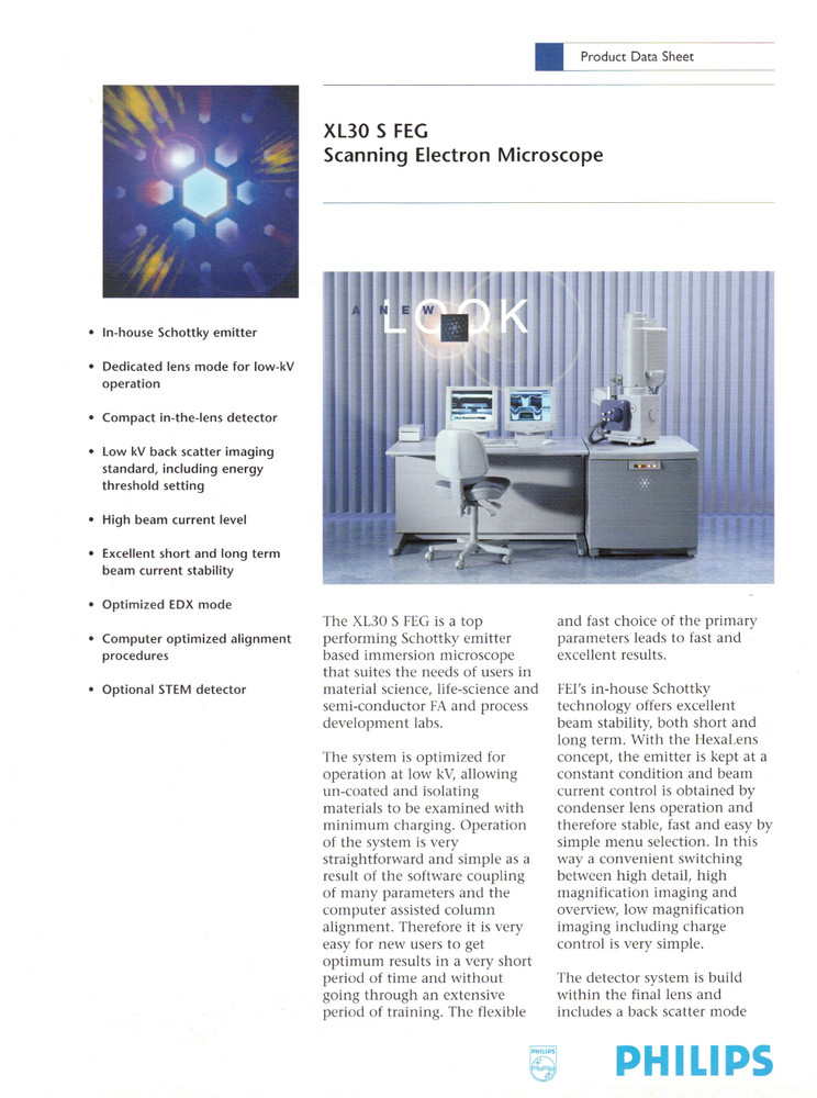 VTG 1999 FORENSIC SCIENCE WITH PHILIPS SCANNING ELECTRON MICROSCOPE BROCHURE/SEM