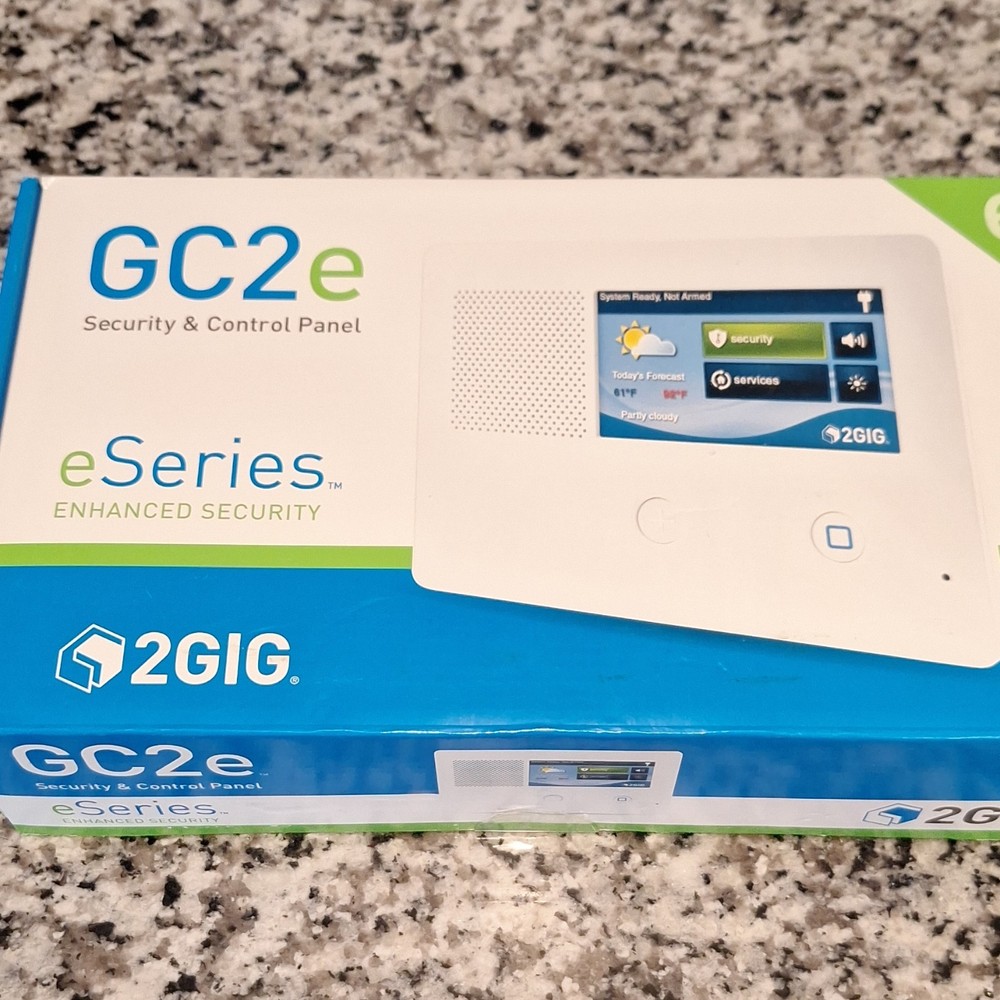 2GIG GC2e Security & Control Panel 5in Touchscreen Z-Wave Plus OTA White