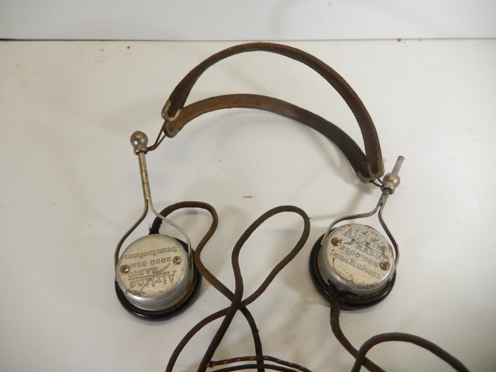 ATWATER KENT MODEL 10C BREADBOARD RECEIVING RADIO & AIRLINE HEADPHONES UNTESTED