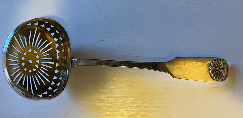 Danish Sterling Silver Tea Strainer Ladle Hallmarked HS Dated 1835