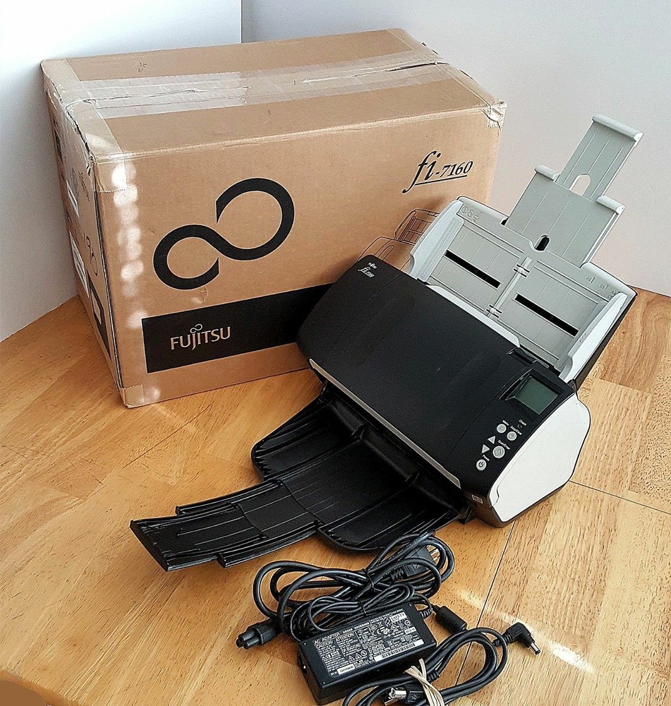 FUJITSU fi-7160 Color Duplex Workgroup Document Scanner AC adapter+USB+Setup DVD