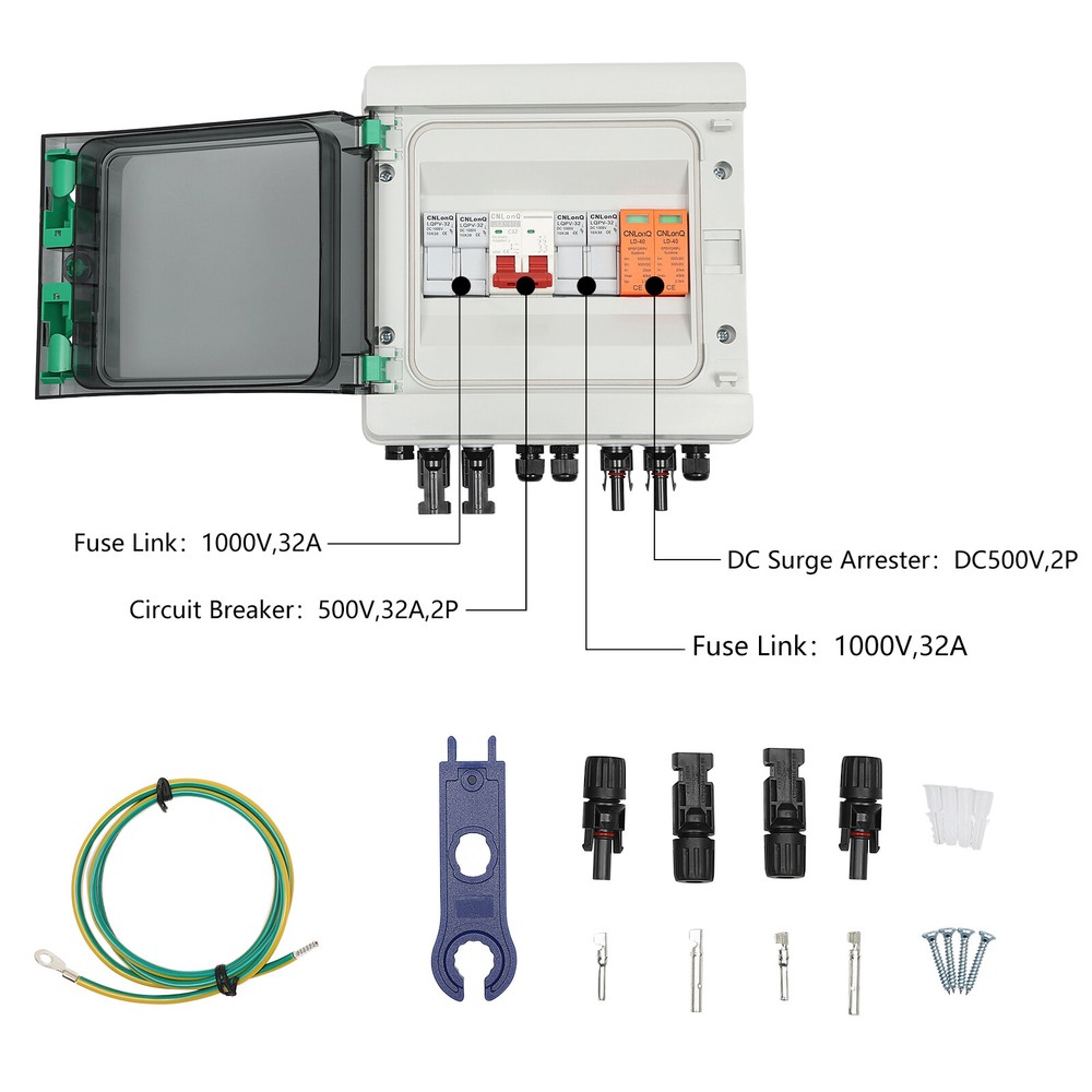 Solar DC String Box Solar Combiner Junction Box Circuit Breaker for Solar Panel