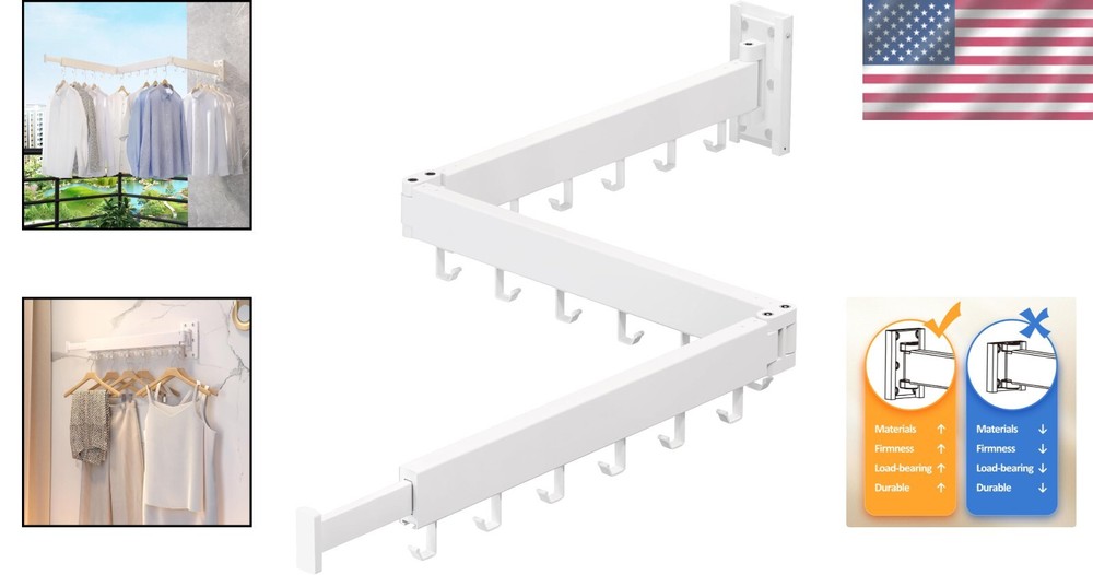 Durable and Elegant Aluminum Clothes Drying Rack – Collapsible & Space-Efficient