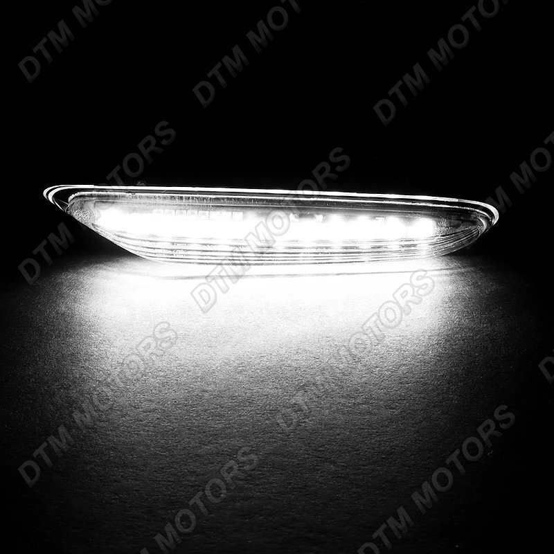 For BMW E46 E60 E61 E82 E83 E84 E88 E90 E92 Clear White LED Side Marker Lights