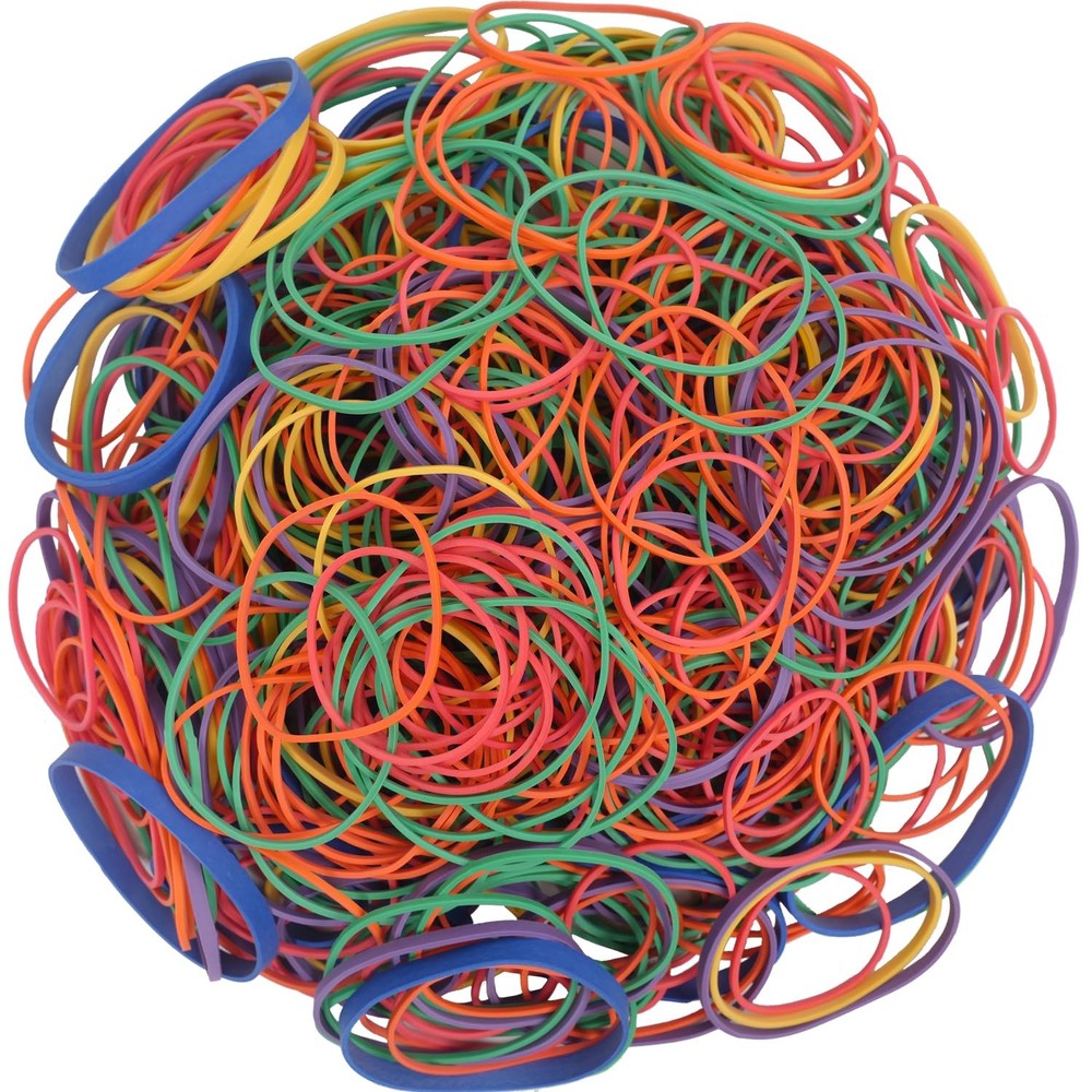 Assorted Rubber Bands Bulk 0.5 lb Multicolor Elastic Stretchable set