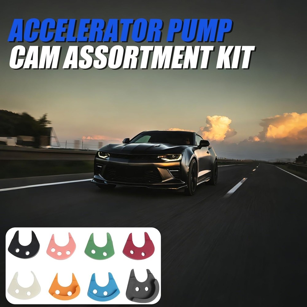20-12 Accelerator Pump Cam Assortment Kit, 8 Color-Coded Accelerator Pump Cams,