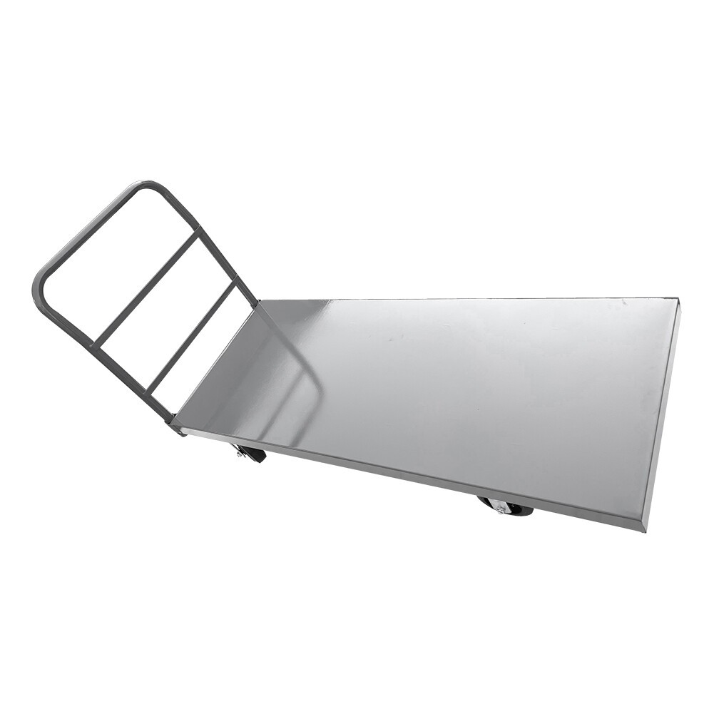 2000lbs 40"/60" Platform Truck w/Steel Deck, 6" Rubber Casters with Ergo Handle